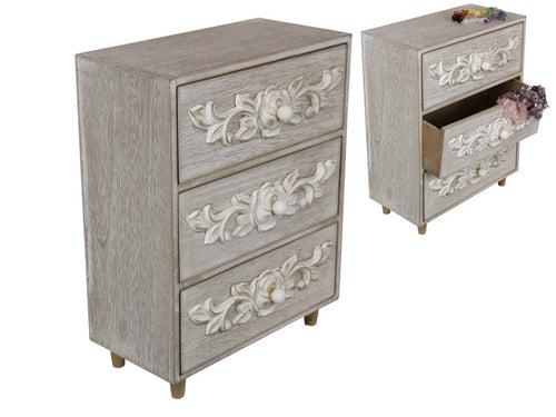 26H 20W FILIGREE 3 DRAW CABINET SET