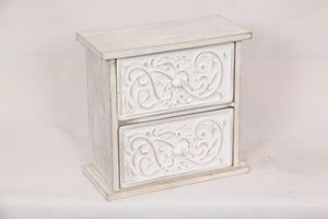 19CM FILIGREE 2 DRAWER CABINET