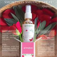 Load image into Gallery viewer, White Sage Smudge Spray with Rose for Intimacy, Sensuality and Restoring Vibes - Clean, Smoke-Free, Non Toxic Alternative to Incense &amp; Smudges